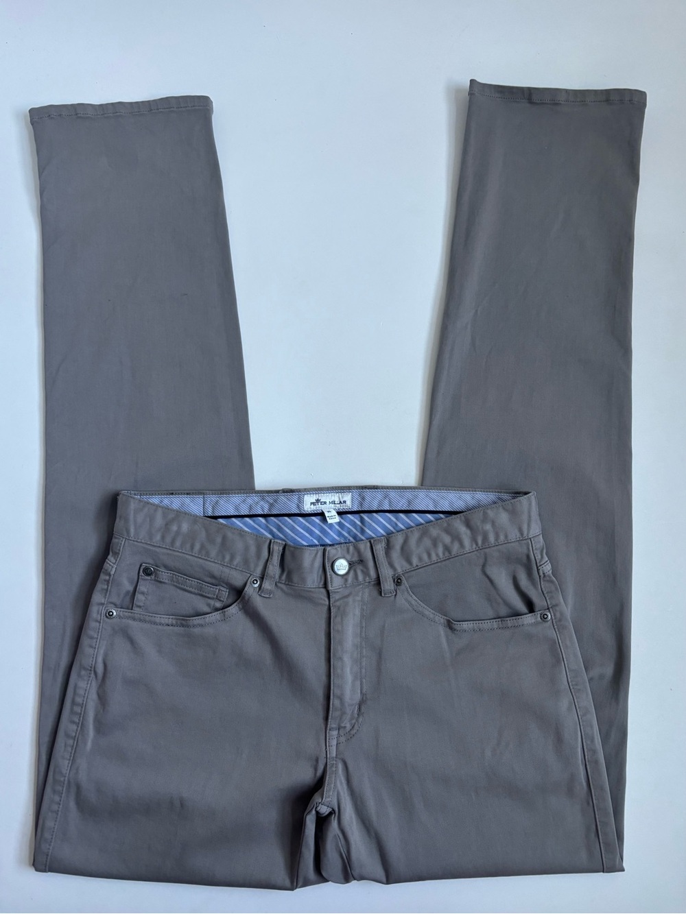 Peter Millar Straight Leg Pants In Gray Size 30